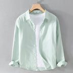 Men's Cotton Linen Long Sleeve Casual Shirt