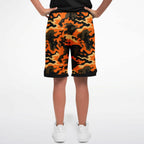 Orange Camo Basketball Shorts