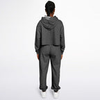Ladies America Black Acid Wash Dance Hoodie & Sweatpants Set