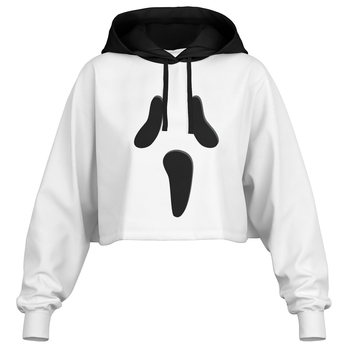 Ghost Face Cropped Ladies Dance Hoodie