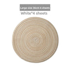 Round Material Table Placemat Set