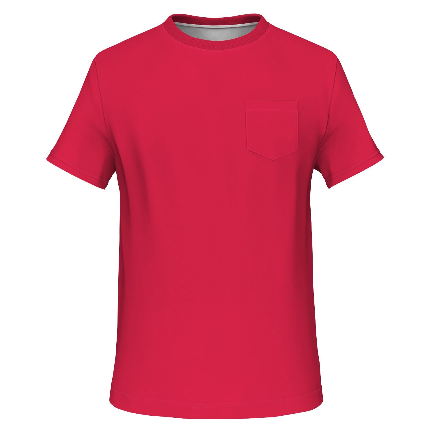 Crimson Red Ladies Pocket T-shirt