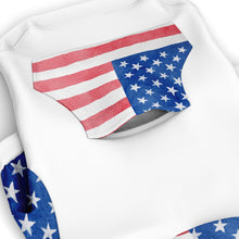 Load image into Gallery viewer, Dog Stars and Stripes Watercolor Zip-Up Hoodie
