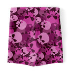 Pink Skulls Biker Shorts