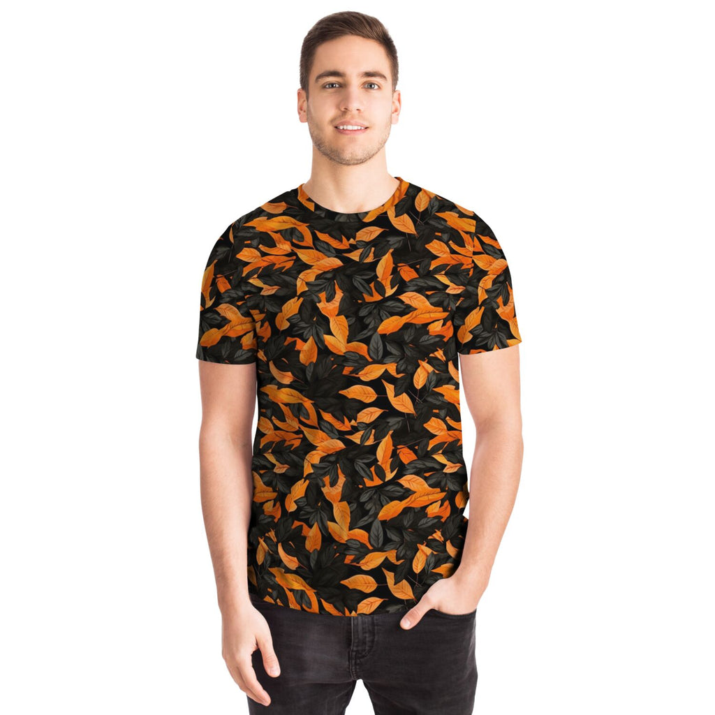 Orange Leaves Forest Camo T-Shirt