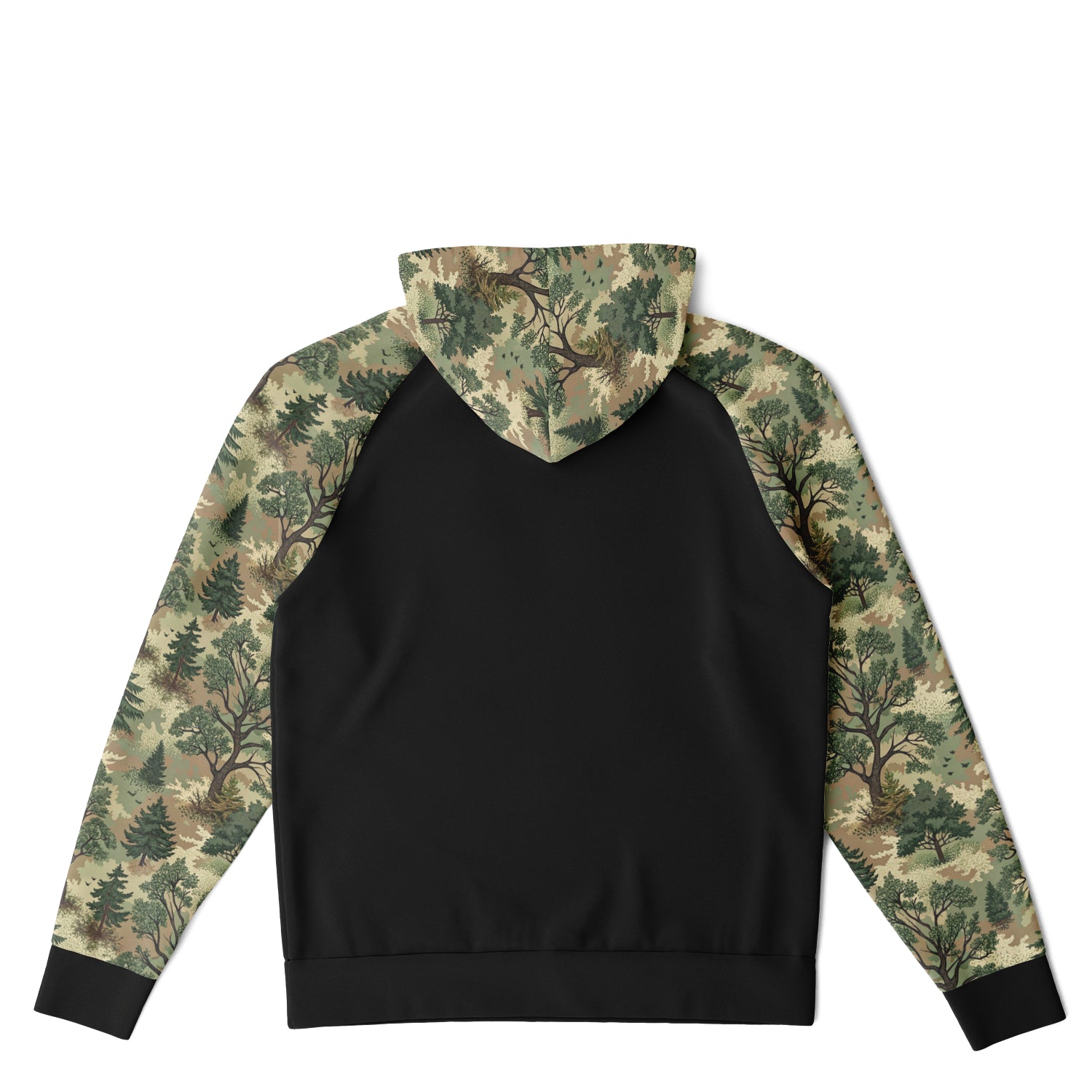 Forest Camo Black Raglan Hoodie