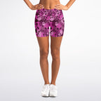 Pink Skulls Biker Shorts