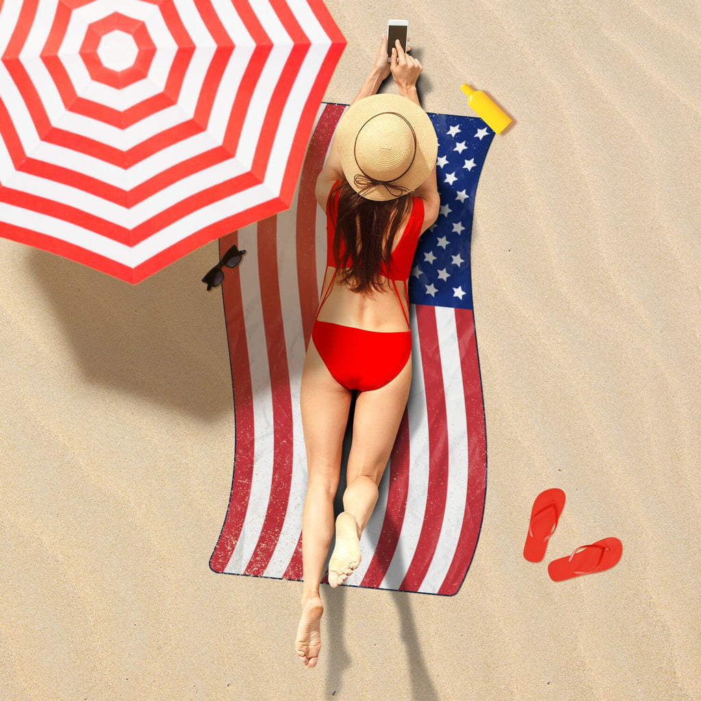 Wavy Flag Beach Towel