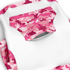 White and Pink Camo Dog Zip-Up Hoodie