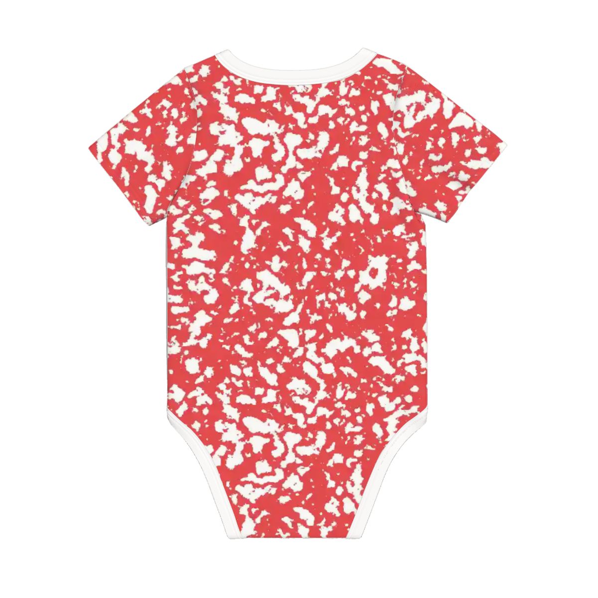 Red Baby Composition Book Cotton Short Sleeve Onesie