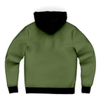 Green and Black Microfleece Zip up Hoodie