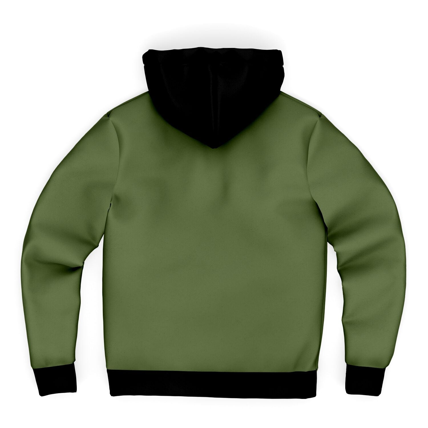 Green and Black Microfleece Zip up Hoodie