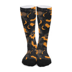 Orange and Black Camo Long Socks