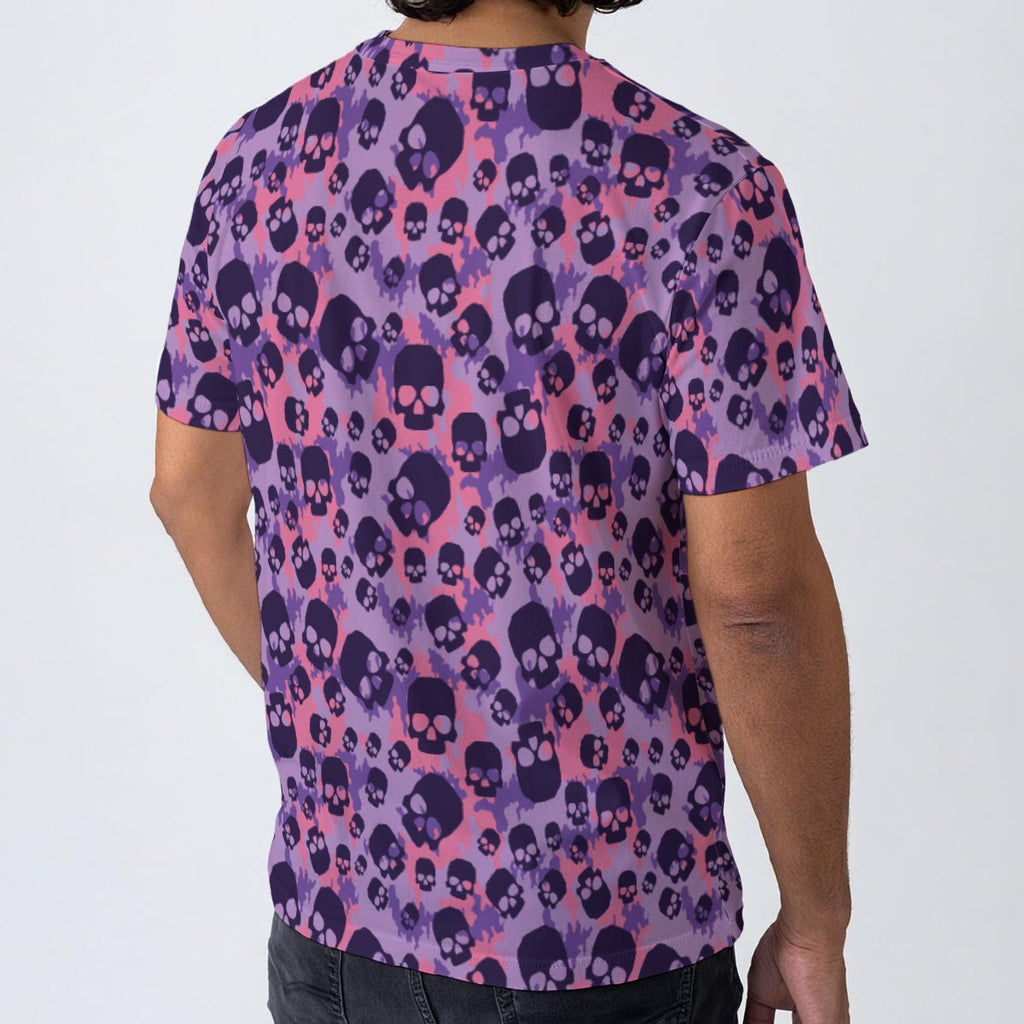 Purple Skull Men's O-Neck T-Shirt | 190GSM Cotton