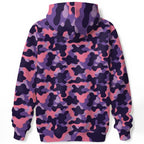 Happy Jack Purple Camo Unisex Pullover Cotton Hoodie