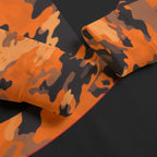 Orange Camouflage Jack Kid's Cotton Pullover Hoodie