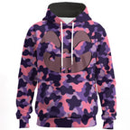 Happy Jack Purple Camo Unisex Pullover Cotton Hoodie