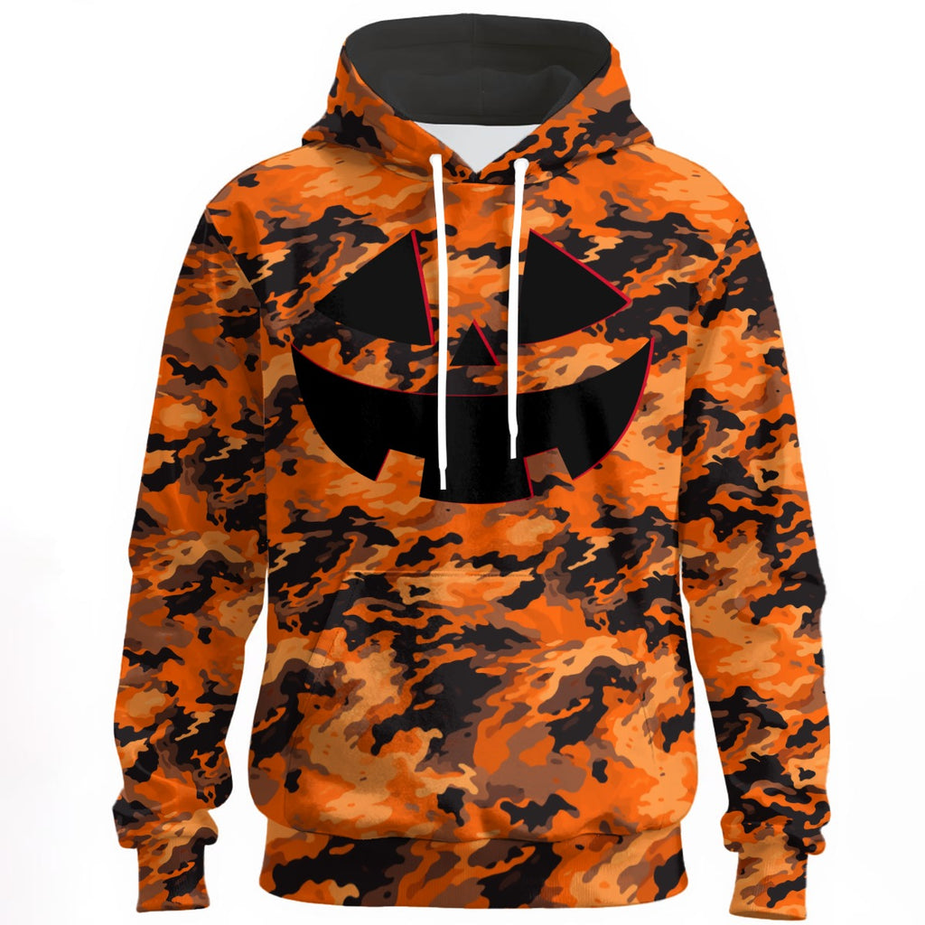 Halloween Jack Camo Unisex Cotton Pullover Hoodie
