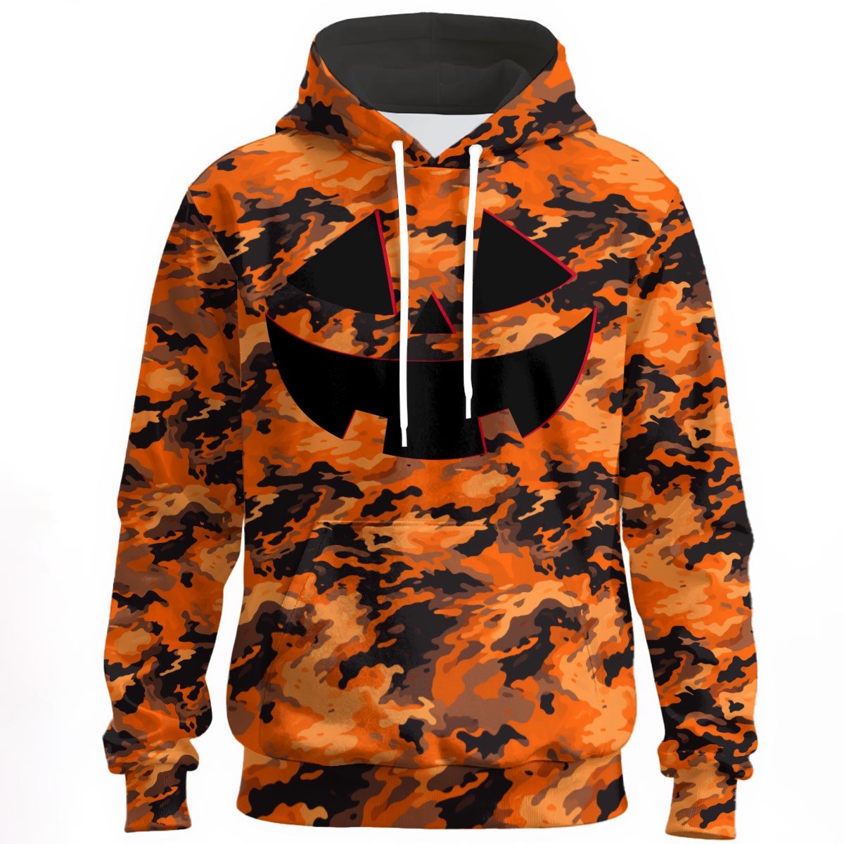 Halloween Jack Camo Unisex Cotton Pullover Hoodie