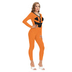 Halloween Jack Women's Plunging Neck Jumpsuit