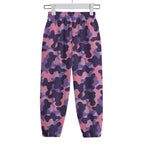 Purple Camo Print Kid's Cotton Sweatpants