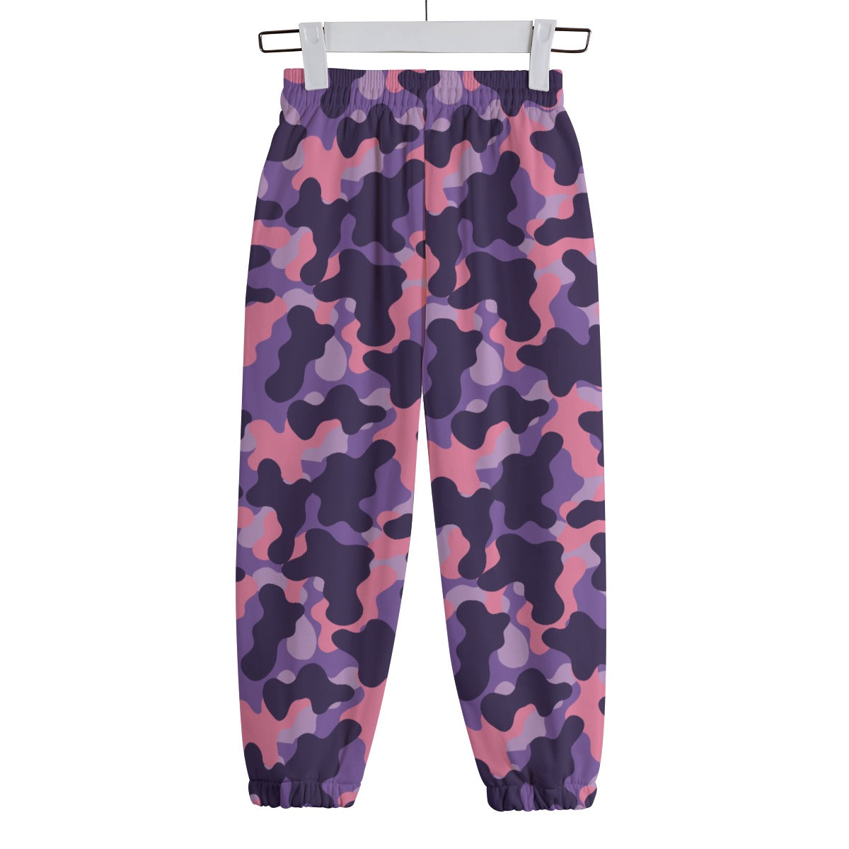 Purple Camo Print Kid's Cotton Sweatpants