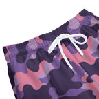 Purple Camo Print Kid's Cotton Sweatpants