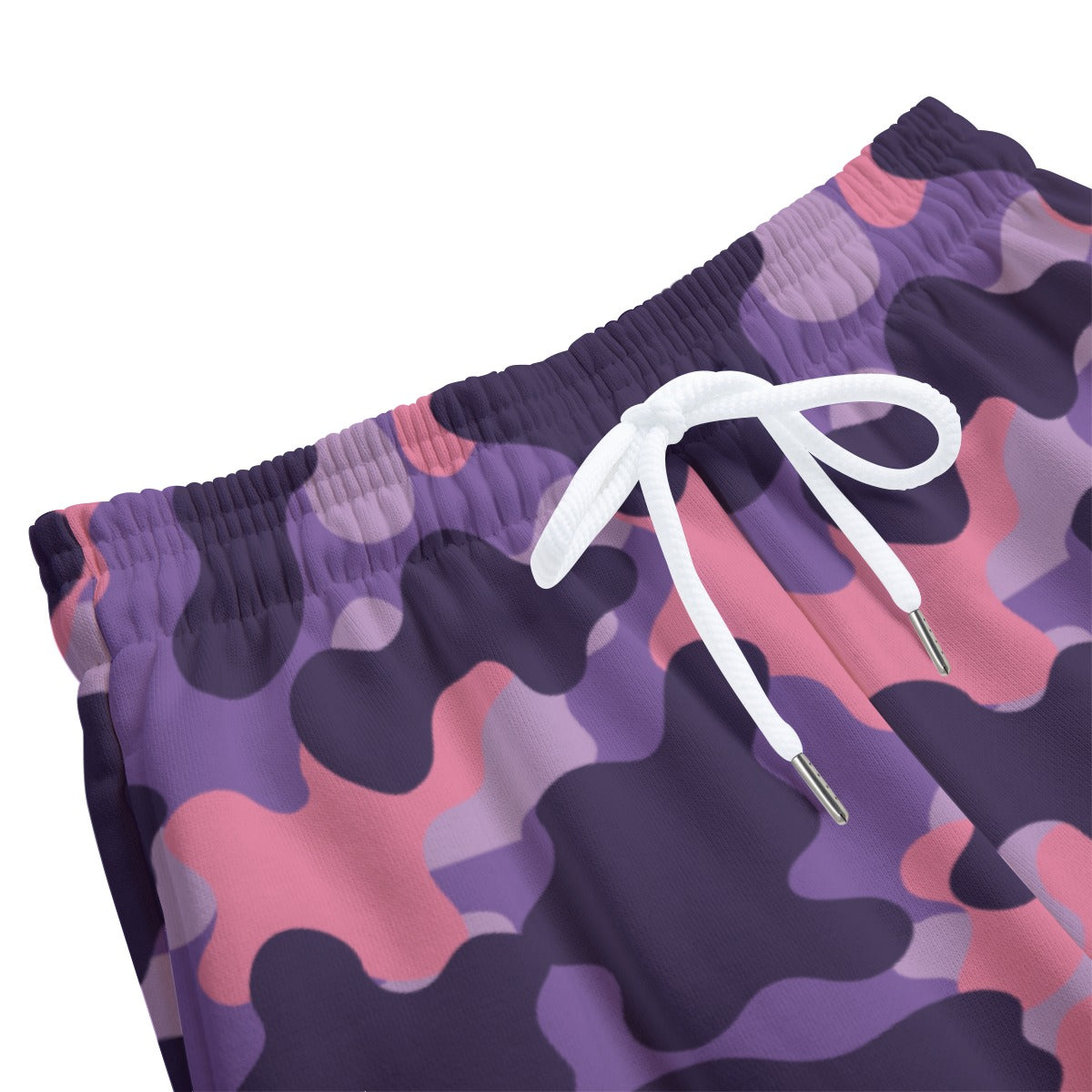 Purple Camo Print Kid's Cotton Sweatpants