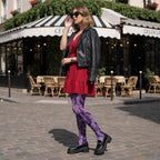 Purple Grunge Camo Women’s High-Stretch Tights