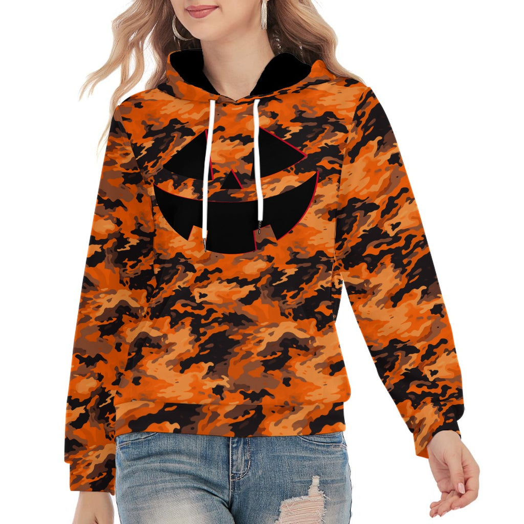 Halloween Jack Camo Unisex Cotton Pullover Hoodie