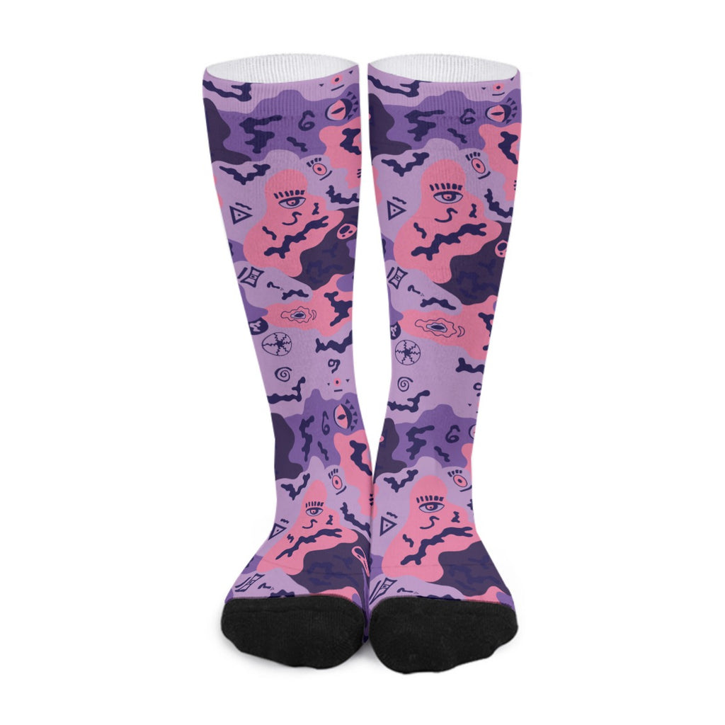 Purple Halloween Long Socks