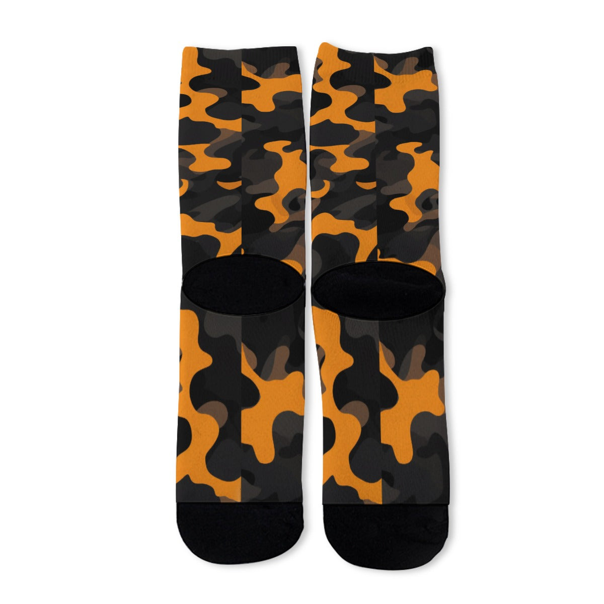 Orange and Black Camo Long Socks