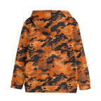 Orange Camouflage Jack Kid's Cotton Pullover Hoodie