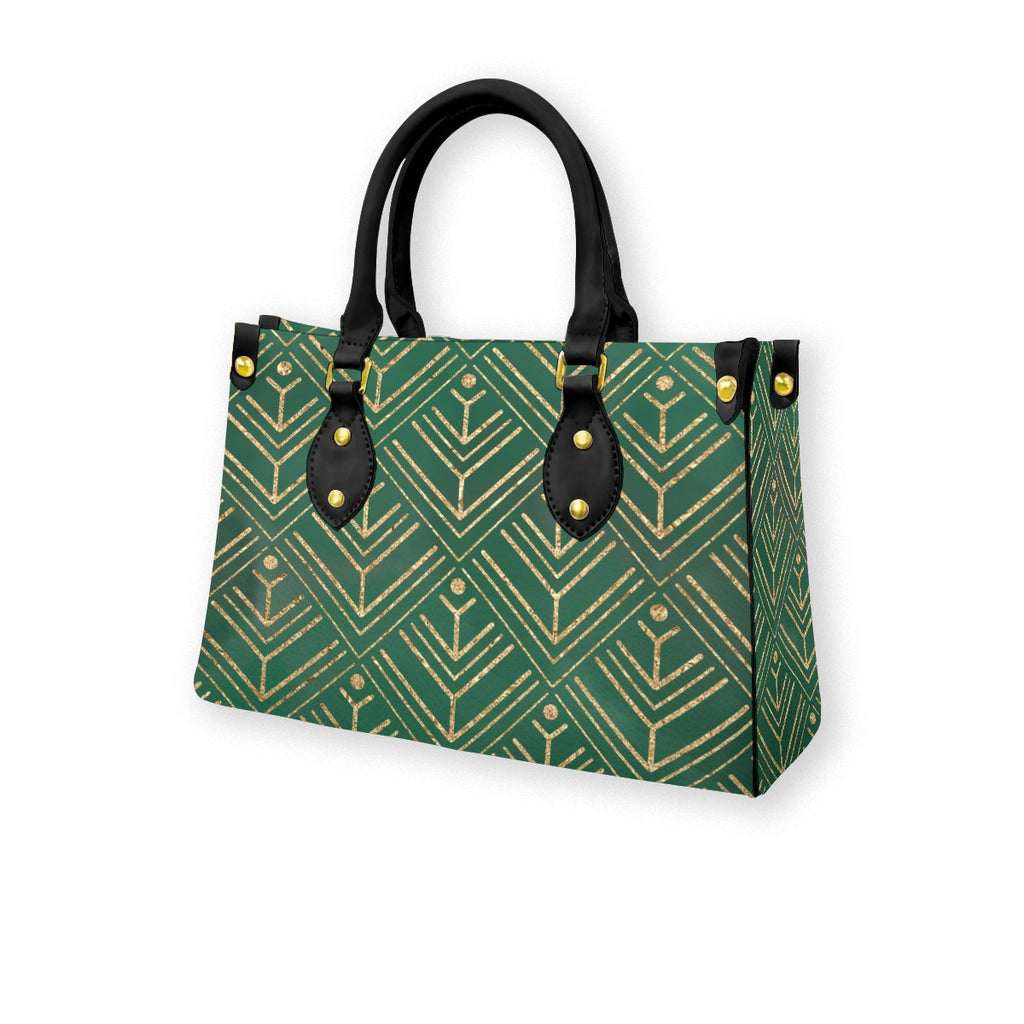 Green Envy Women's Tote Bag With Black Handle