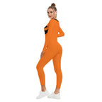 Halloween Jack Women's Plunging Neck Jumpsuit