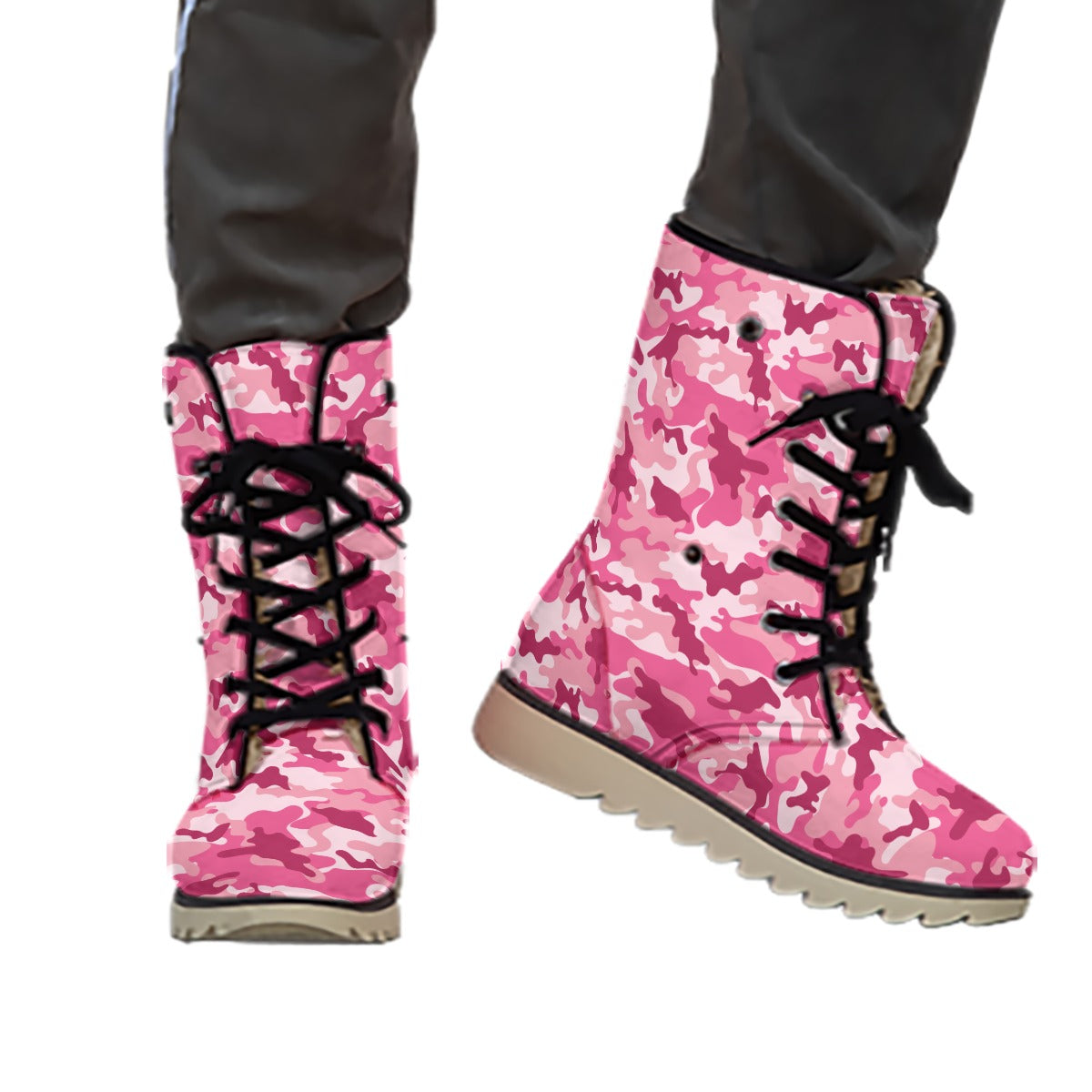 Pink camo Women's Plush Boots