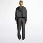Ladies America Black Acid Wash Dance Hoodie & Sweatpants Set