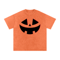 Halloween Jack Acid Wash Oversized Unisex T-Shirt