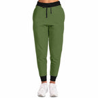 Green Athletic Jogger Pants with Black Accents