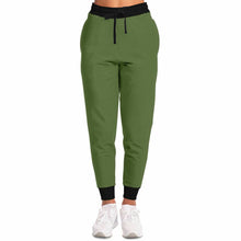 Load image into Gallery viewer, Green Athletic Jogger Pants with Black Accents
