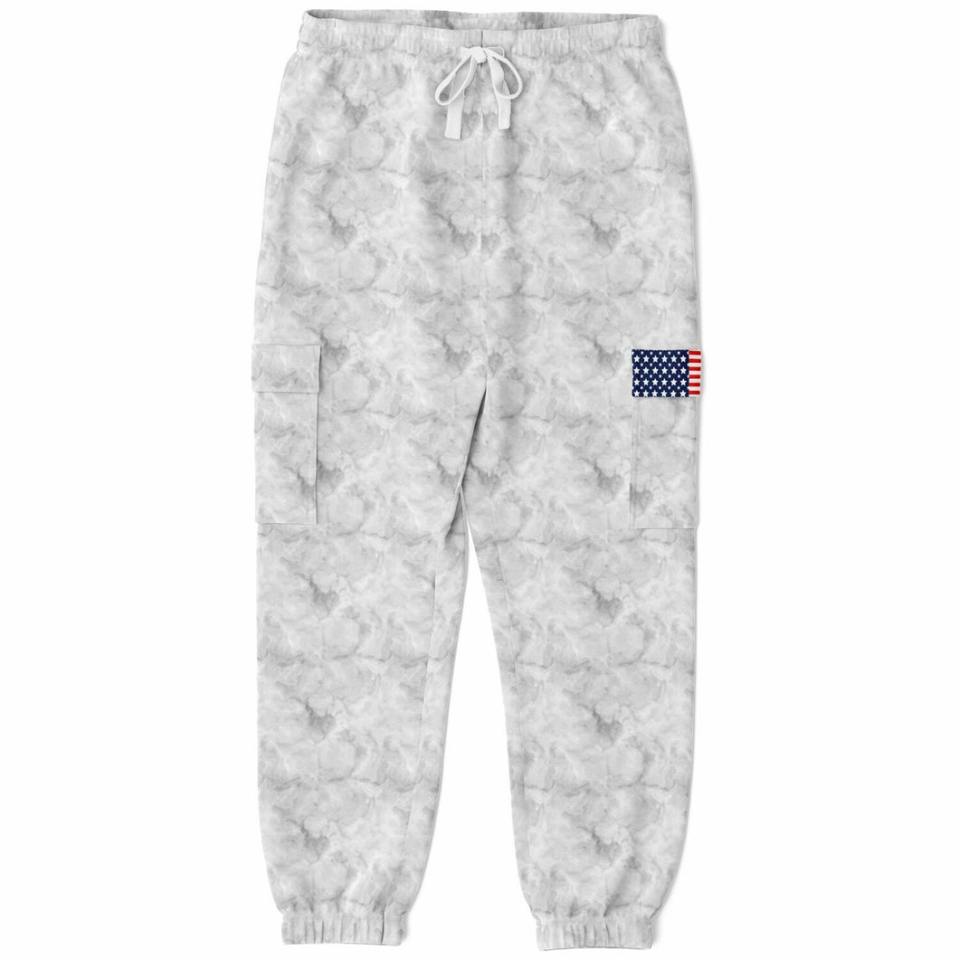 Ladies Stars and Stripes Flag Cargo Sweatpants