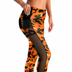 Women's Orange Camo Mesh Pocket Legging