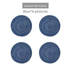 Round Material Table Placemat Set