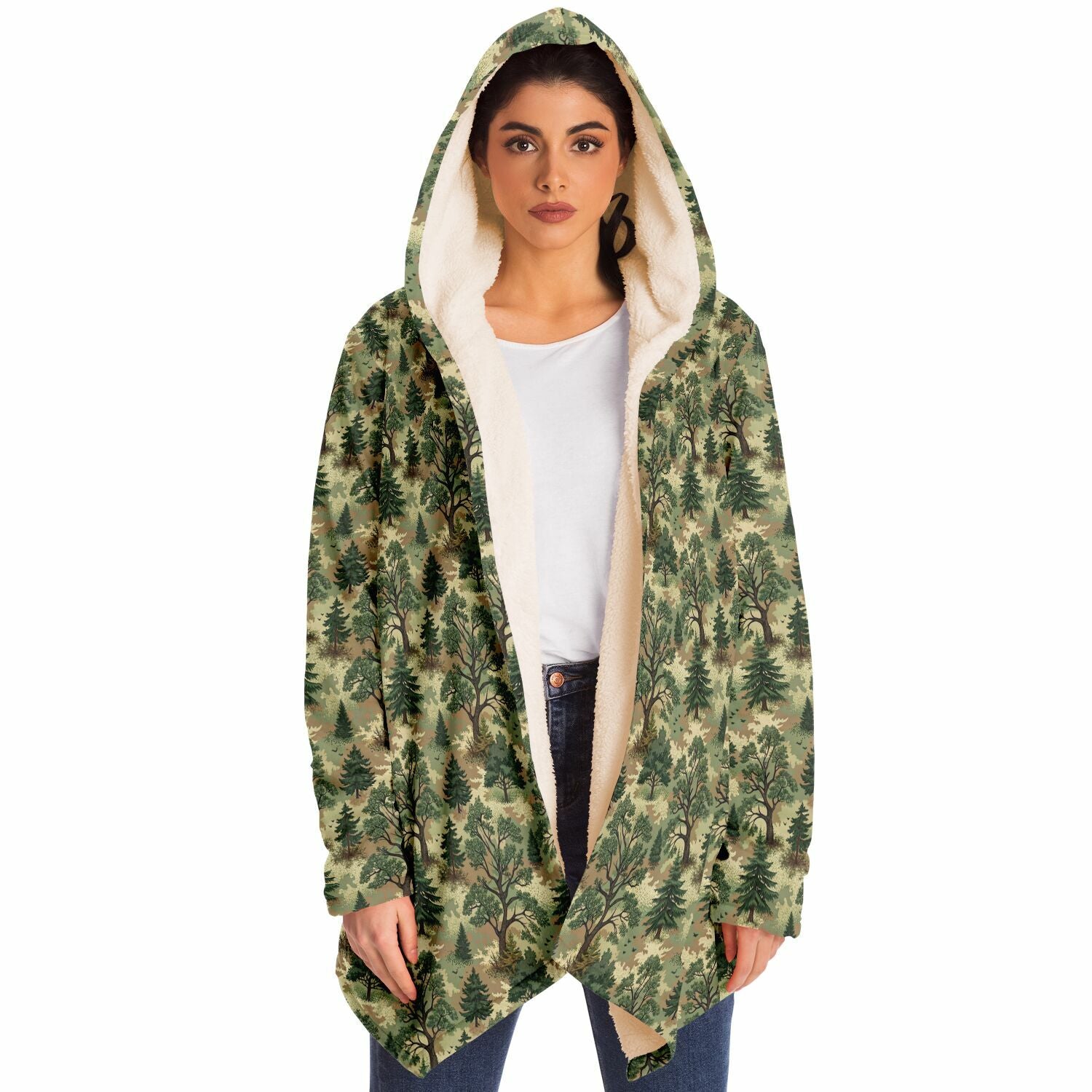 Forest Camouflage Microfleece Cloak