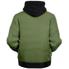 Load image into Gallery viewer, Green and Black Microfleece Zip up Hoodie
