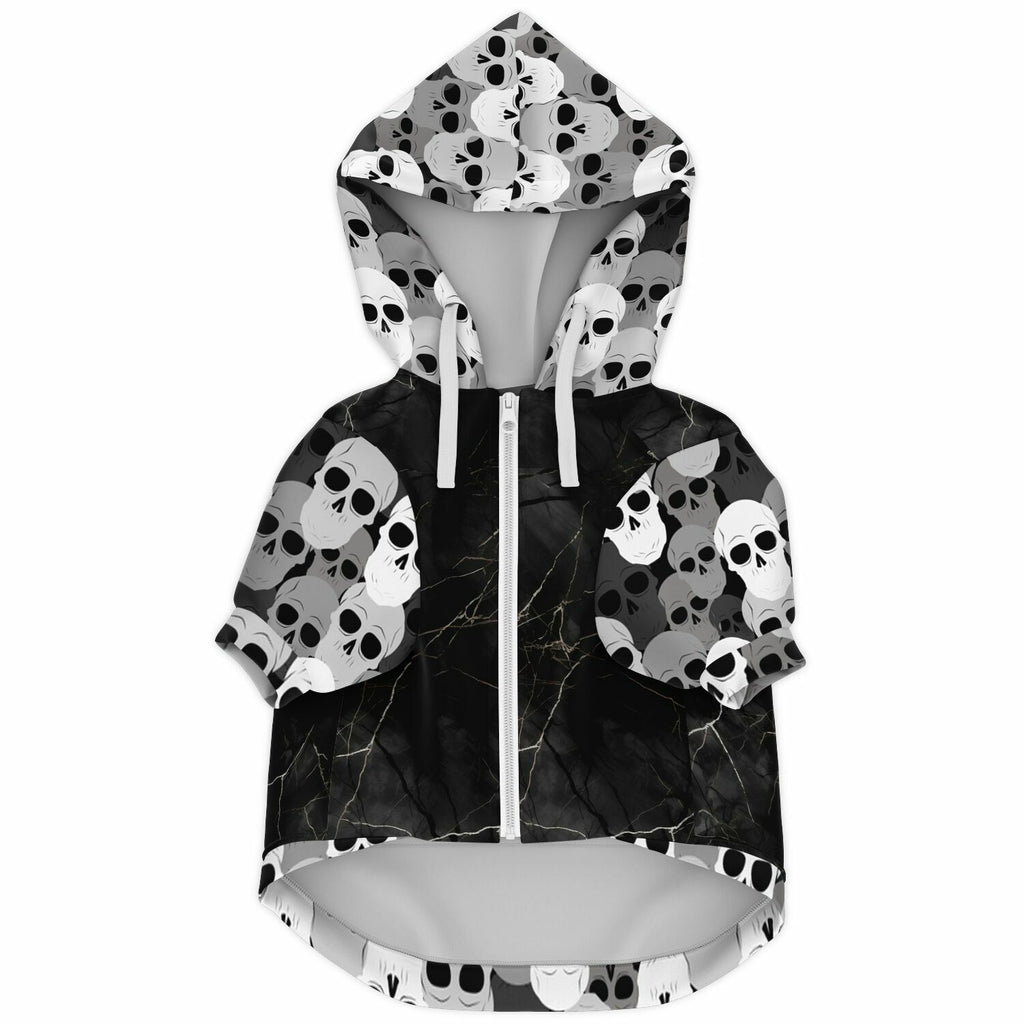 Pile of skulls Fashion Dog Zip-Up Hoodie
