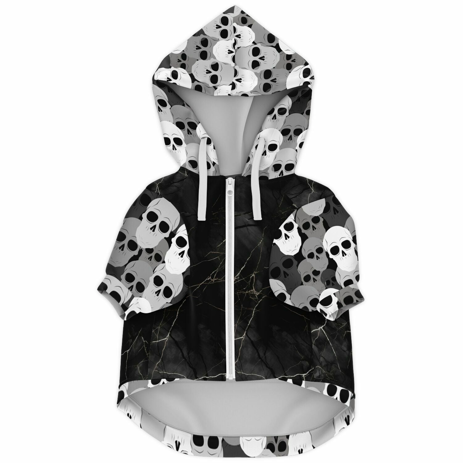 Pile of skulls Fashion Dog Zip-Up Hoodie