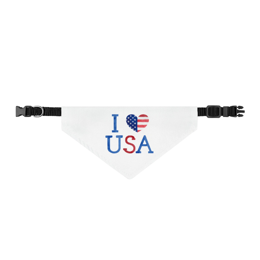 I Heart USA Clip-on Pet Bandana