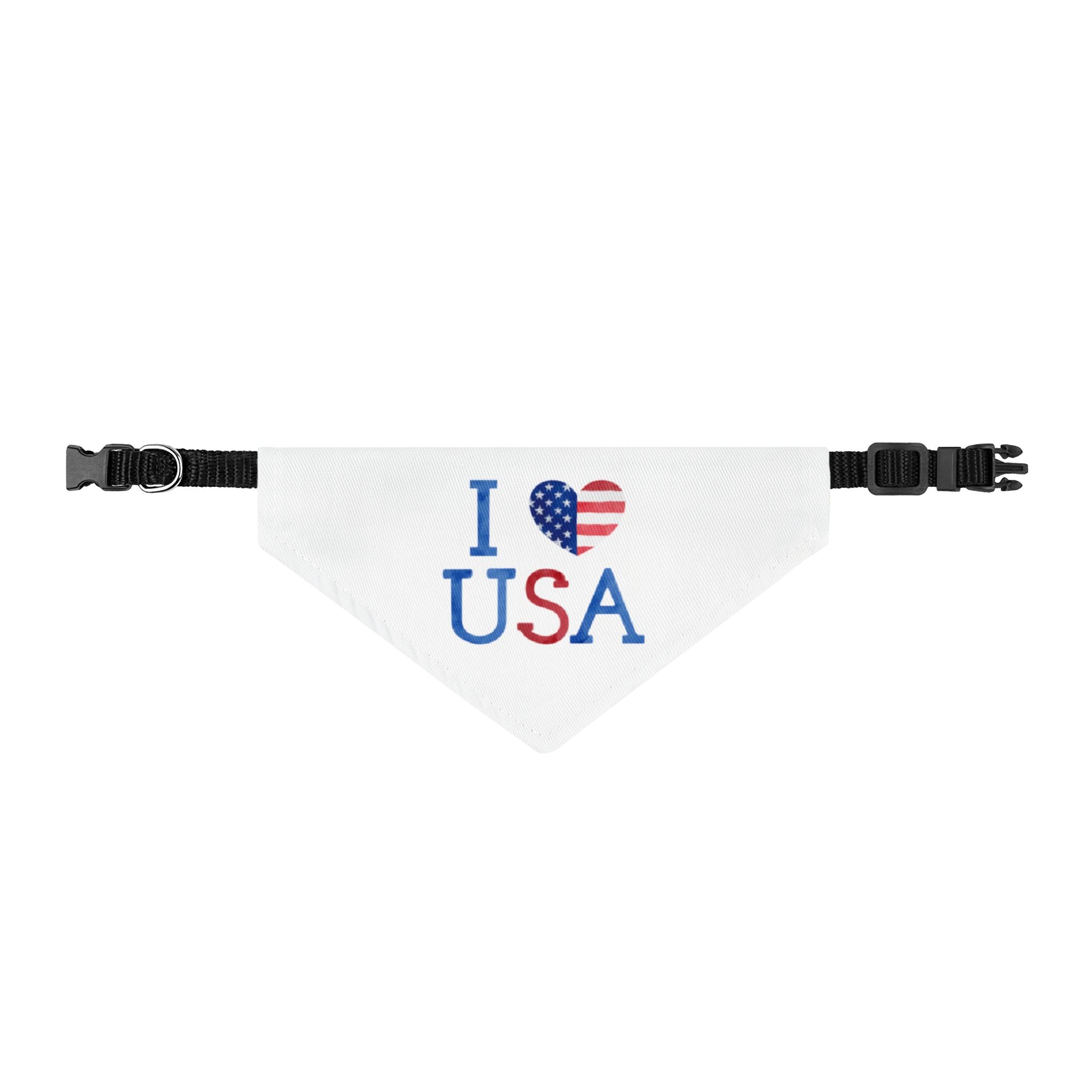 I Heart USA Clip-on Pet Bandana