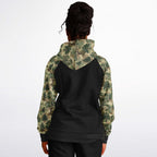 Forest Camo Black Raglan Hoodie